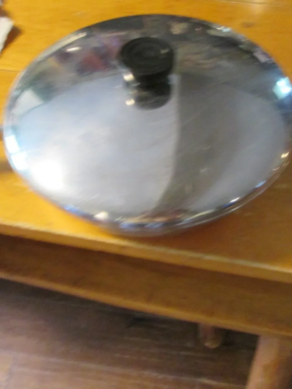 Vtg Revere ware 9 in skillet and lid 1801 clinton il copper clad
